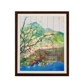 저항하는 나무 골격 눈물을 가진 54 x 43.5cm 크기를 그리는 가정 장식 리본