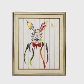 67.5 x 12마리의 동물 토끼 페인트 폴리에스테 화포를 물자이라고 그리는 57cm 리본