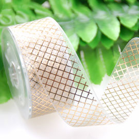 25mm 보통 두 배 옆 리본, 아름다움 포장을 위한 백색 Organza 리본
