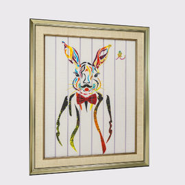 67.5 x 12마리의 동물 토끼 페인트 폴리에스테 화포를 물자이라고 그리는 57cm 리본