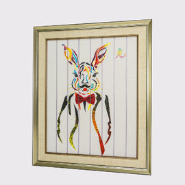 67.5 x 12마리의 동물 토끼 페인트 폴리에스테 화포를 물자이라고 그리는 57cm 리본
