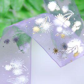자주색 Organza 리본, 주문 길이 약하게 포장하는 포도주 Organza 리본을