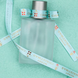 주문 Parfums 선물 패킹 리본, 포일을 가진 금 9mm 폴리에스테 공단 리본